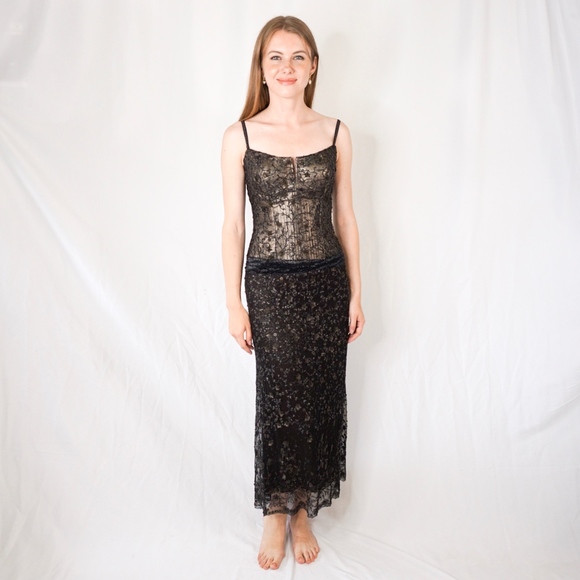 Vintage Dresses & Skirts - VINTAGE COUTURE Embellished Gown Rare Handmade